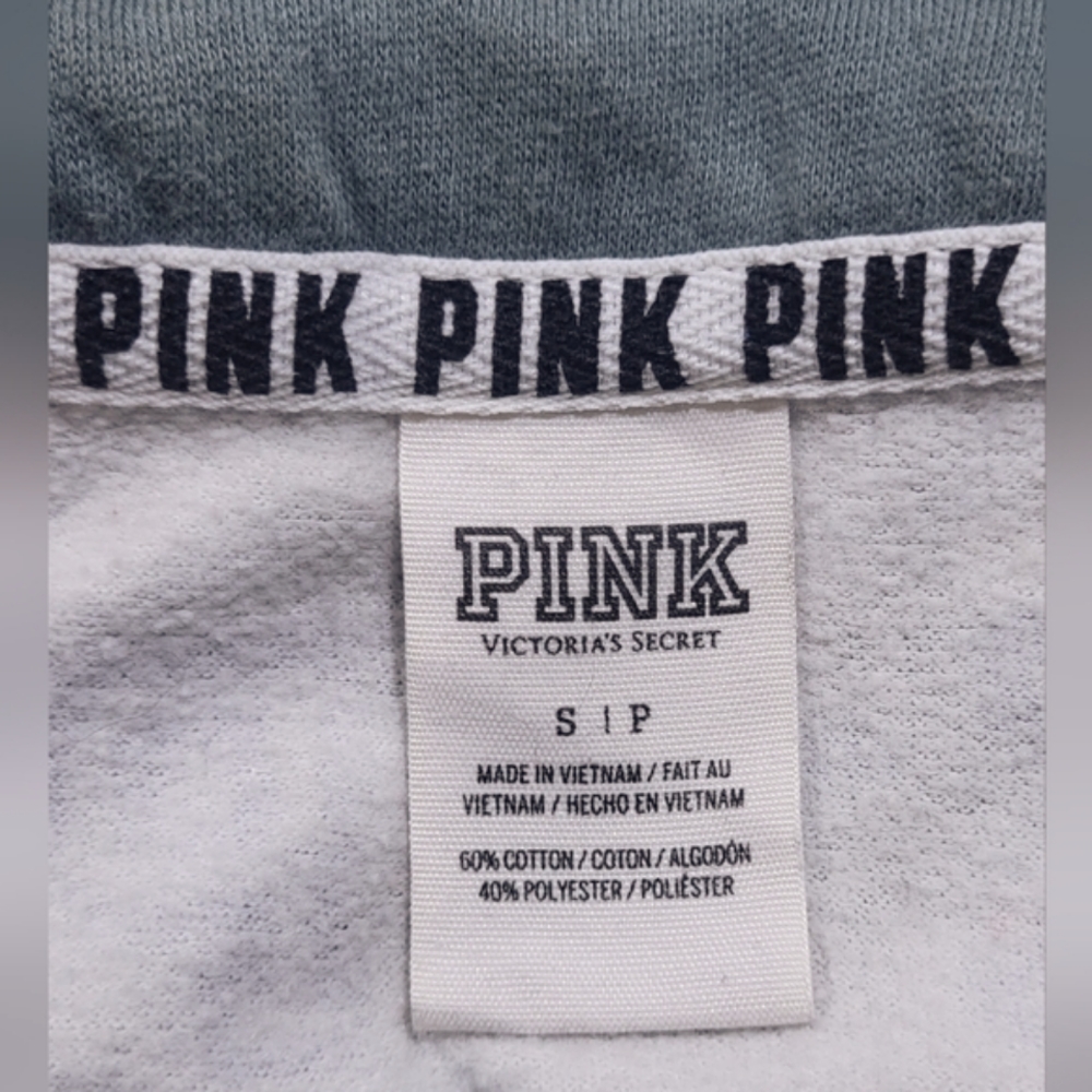 Victoria's Secret PINK 1/4 zip high collar fleece puppy dog sweatshirt pullover - Picture 9 of 10